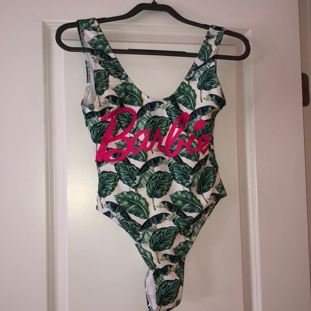 Barbie One Piece Swimsuit in Palm Print